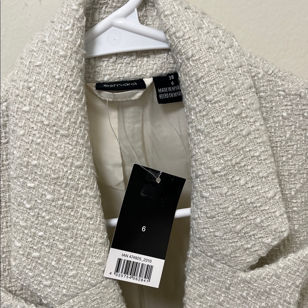 Samara Women's Cream Textured Blazer